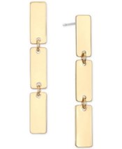 Alfani Gold-Tone Tablet Linear Drop Earrings - $16.00