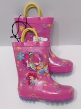 Toddler Girl Rain Boots Disney Princess Size 5/6 7/8 or 9/10 Tiana Rapunzel - $29.95