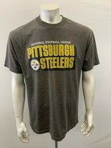 Pittsburgh Steelers NFL Tee Men&#39;s Large Gray Crew Neck Graphic Short sle... - $14.99