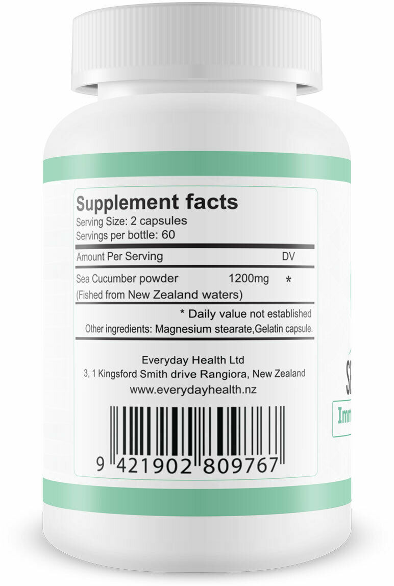Sea Cucumber Extract supplement 500mg Support joint and immune health