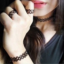 1 Set Summer Style Collares Women Girls Vintage Stretch Tattoo Choker Necklace S - $4.81