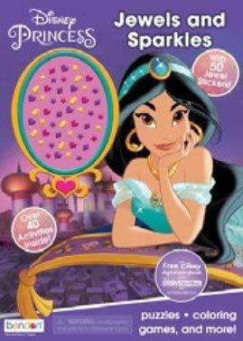 Disney Princess Jewels and Sparkles(Puzzle,Coloring and Games) Over 40 Activitie