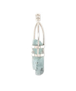 Stones Desire Aquamarine with Black Tourmaline Crystal Pendant Necklace ... - $189.05