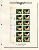 Minkus Page - Plate Blocks of Stamps - George Gershwin Stamps 1973 8 Cent Stamps - $8.00