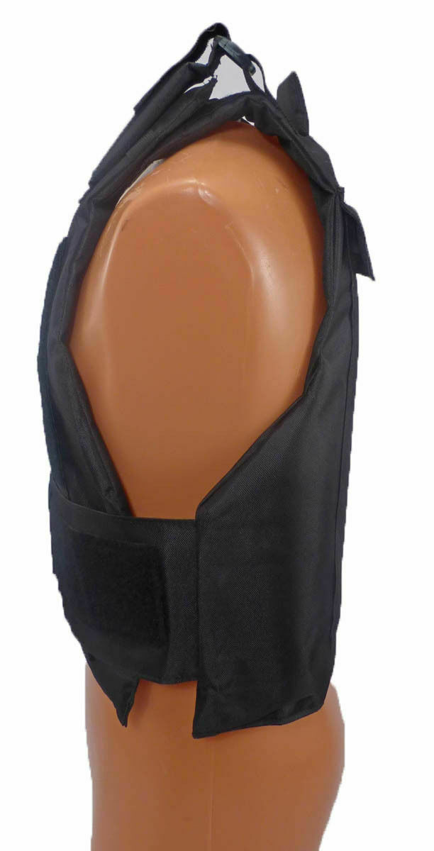 Level III AR500 Steel Body Armor With Lightweight Vest Black Full Spall