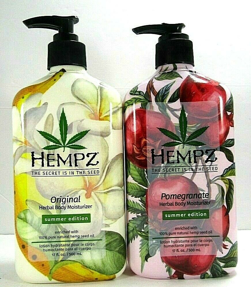 2 pack Gift Set Summer Edition Hempz ORIGINAL + Hempz Pomegranate 17 oz