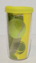 TERVIS Hot and Cold Tumbler 16oz Tennis Balls Tennis Racket with Yellow Lid - $9.49