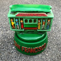 Vintage Ceramic Powell &amp; Hyde San Francisco Trolley Cable Car Music Box ... - $19.37