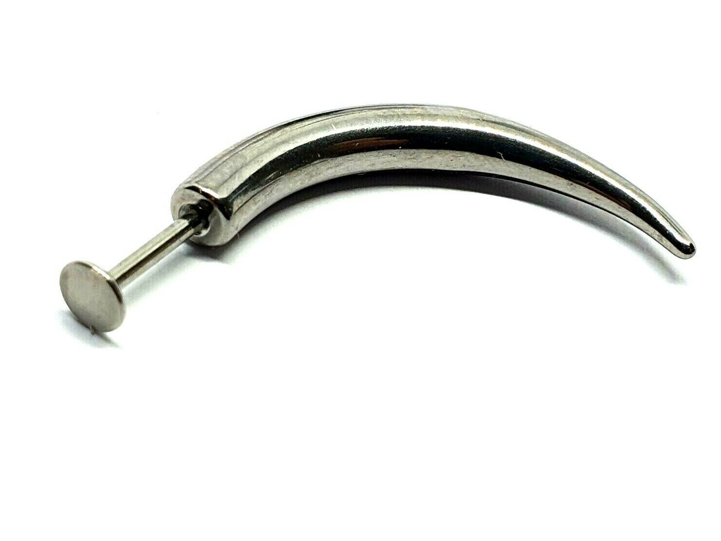 Labret Horn Claw Spike Large Chin Cuff 14g (1.6mm) 316 Steel Disturbed