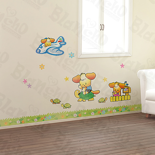 Three Doggies - Large Wall Decals Stickers Appliques Home Decor