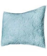 NEW Threshold Blue White All-Over Stitched Chambray King Sham Nwop - $13.49