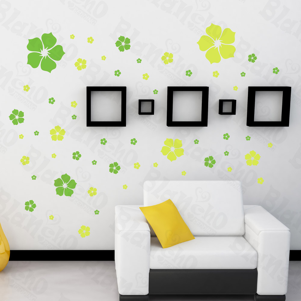 Yellow Warm Flower - Large Wall Decals Stickers Appliques Home Decor