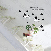Run With Puppy - Hemu Wall Decals Stickers Appliques Home Decor 12.6 BY 23.6 Inc - $6.49