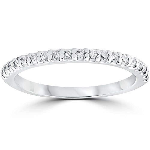 14K White Gold Plated 1.5 Ct Diamond Stackable Women's Wedding Ring 925 Silver