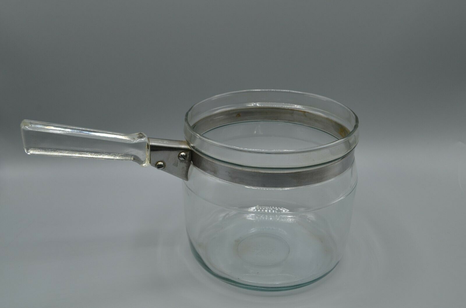 Pyrex 6763L Glass Double Boiler Clear w/ Lid Cookware Flameware USA Vtg Other
