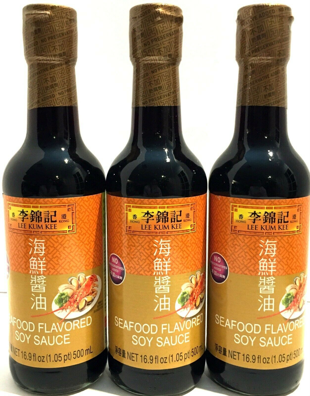 Lee Kum Kee Seafood Flavored Soy Sauce 16.9 oz ( Pack of 3 ) - Other Sauces