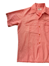 Vtg 60s 70s Dress Shirt Button Butterfly Collar Montgomery Ward Men Medium Red image 3