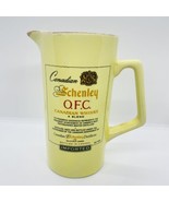 Schenley O.F.C Canadian Whiskey Yellow Pitcher USA 6 3/4&quot; Height 24oz - $14.51