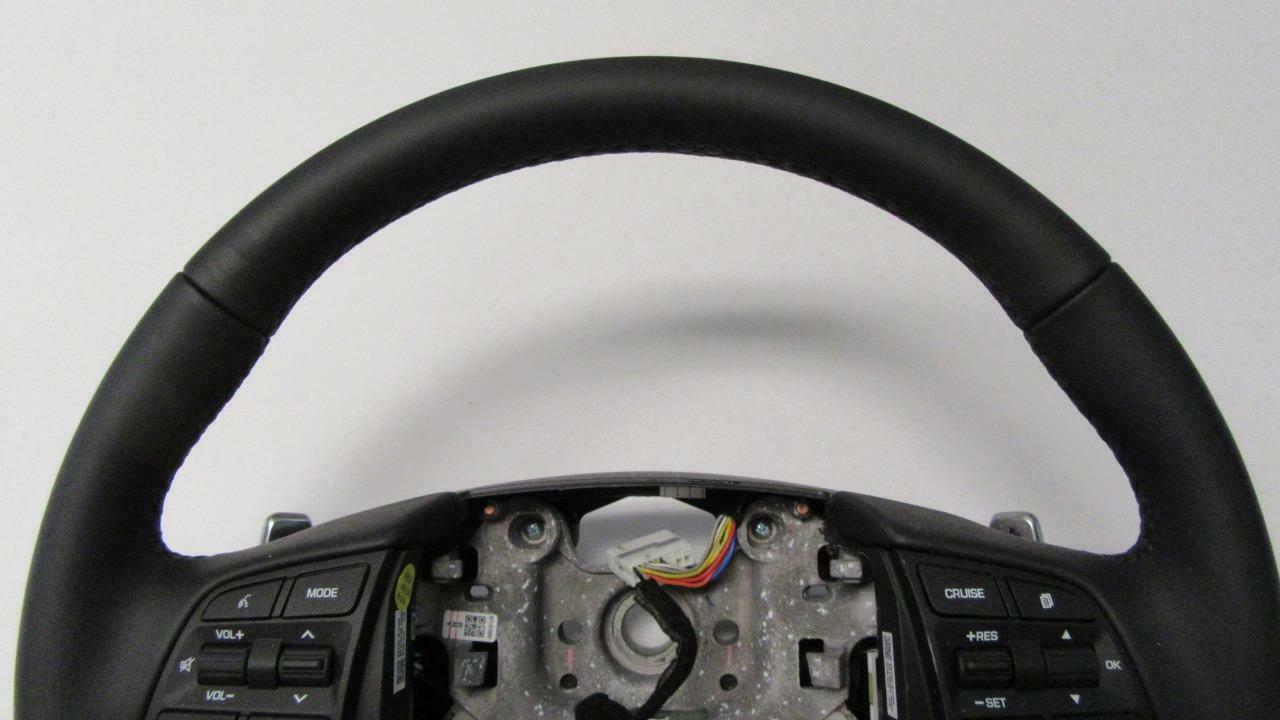 OEM 20142018 Genesis G80 Black Leather Steering Wheel w/ Paddles
