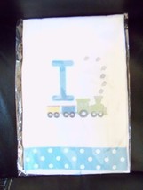 Personalized Initial Burp Cloth Diaper Letter I With A Train NEW - $17.20