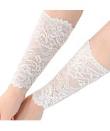 1 Pair White 19cm Beautiful Lace Bracers Wrist Protector Wrist Sleeves #01 - $18.11