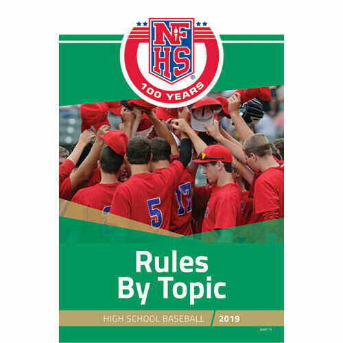 2020 NFHS Baseball Rules By Topic Book National Federation High
