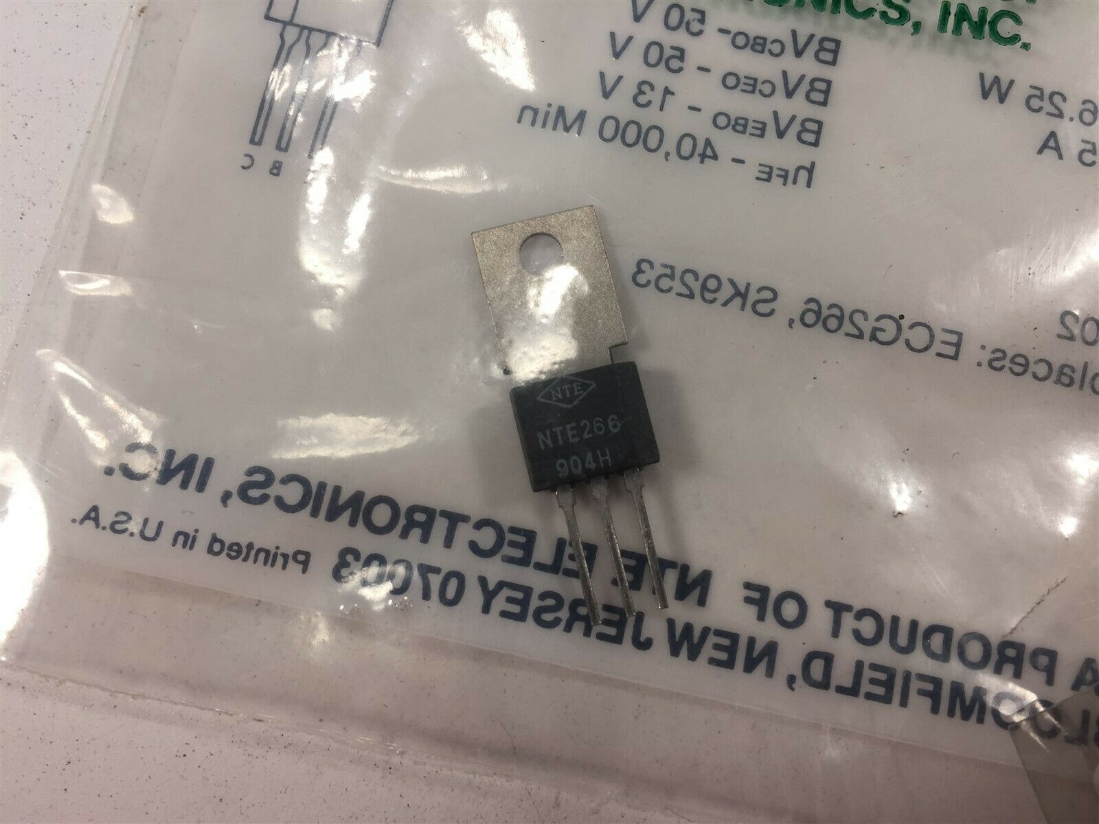 (1) NTE NTE266 Silicon NPN Transistor Darlington Power Amplifier