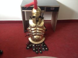 NauticalMart Masculat Greek Costume Muscle Armor Greek Corinthian Helmet  Plume  image 3