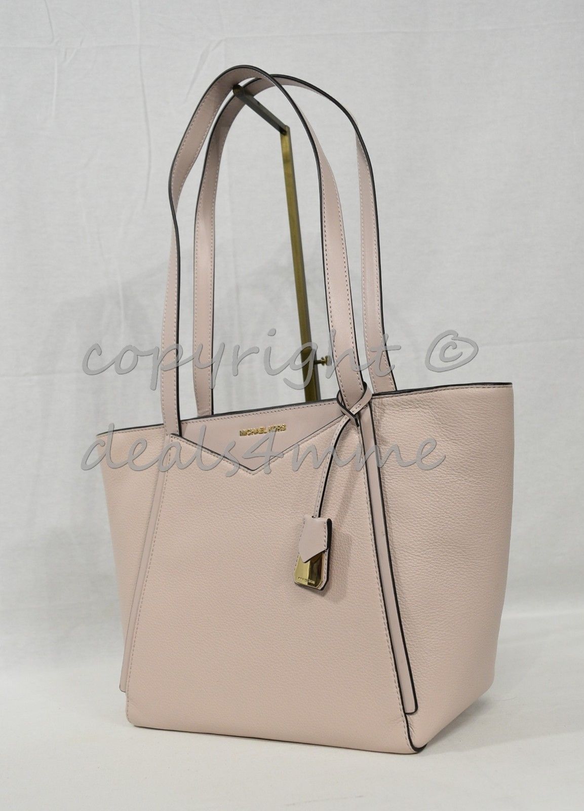 whitney small pebbled leather tote bag