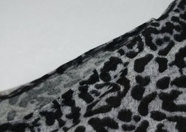 ZigZag Stripe Brand Black Gray Wild Peek A Boo Button Womens Cardigan Size XL image 2
