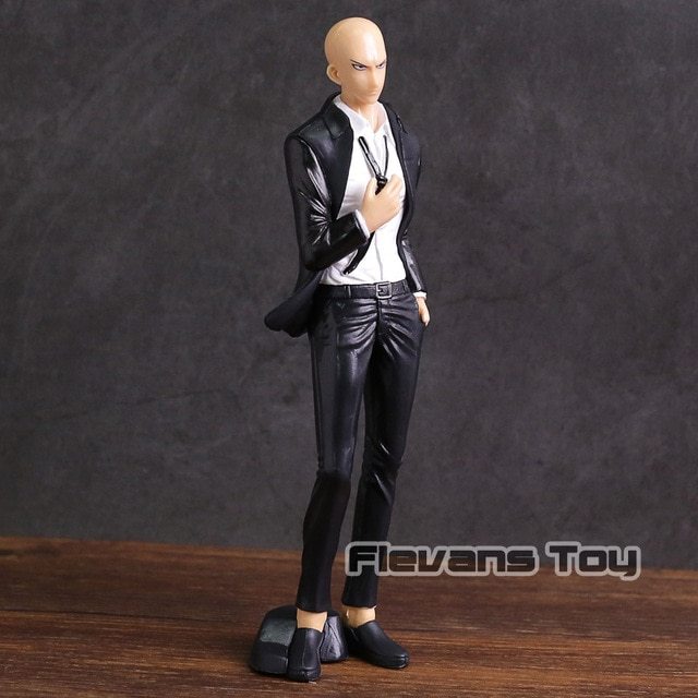 One Punch Man Saitama Black Suit Ver PVC Figure Collectible Model Toy 