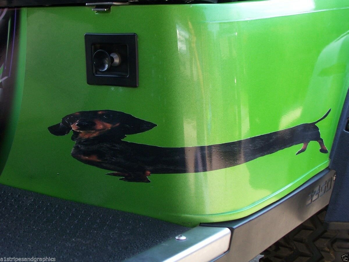 EZGO Club Car Yamaha dachshund Decal Decals Go golf Cart graphics