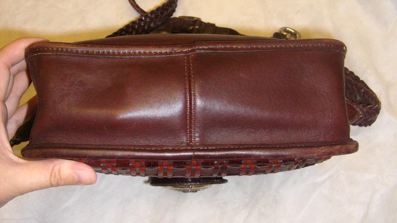 brown leather over the shoulder bag