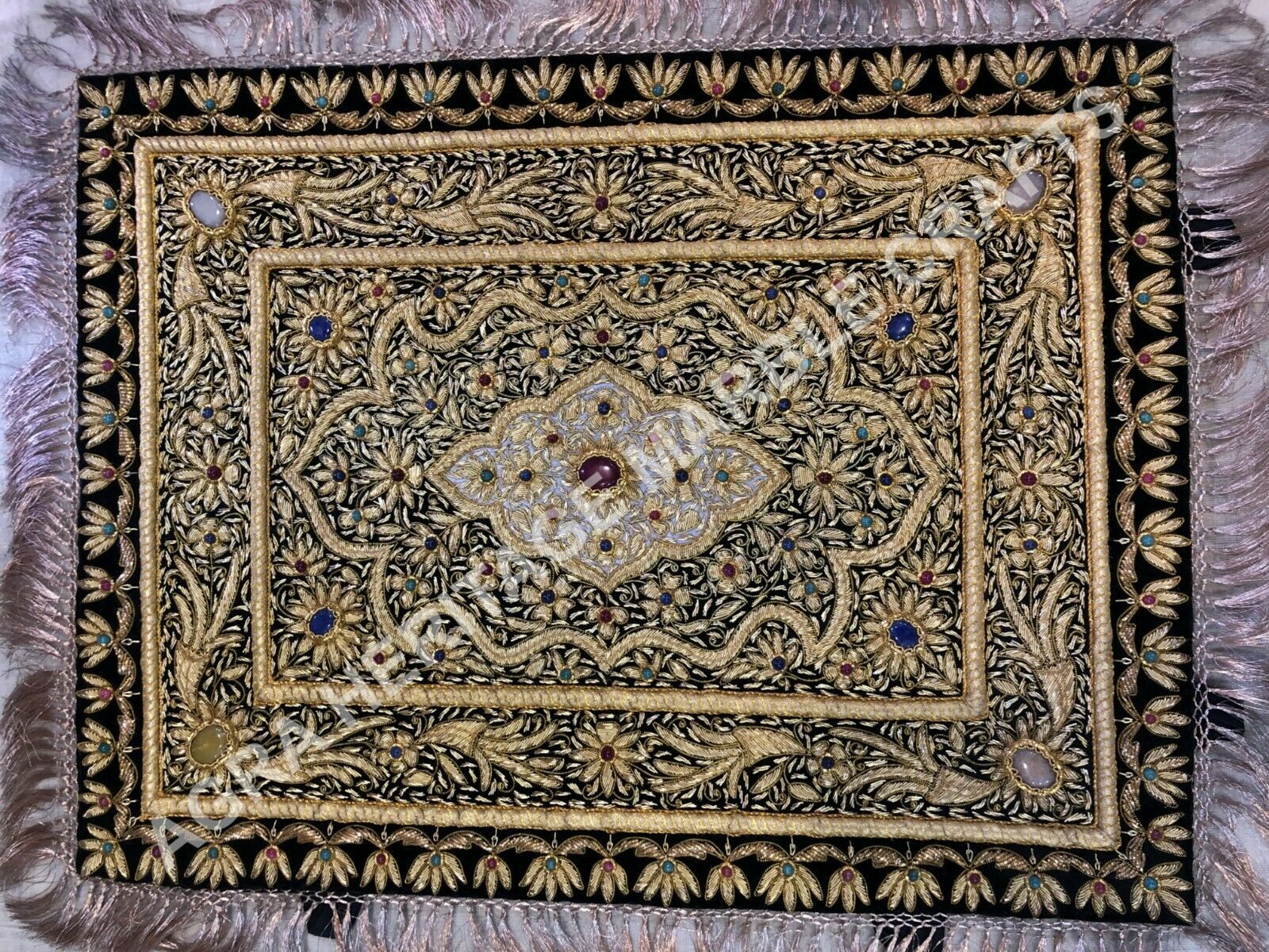 18"x24" Embroidery Wall Hanging Panel Zardozi Kashmiri Work Hallway Decor E1353 Tapestries