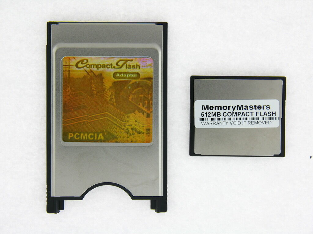 512MB Compact Flash Compactflash +PC card PCMCIA Adapter JANOME 512MB