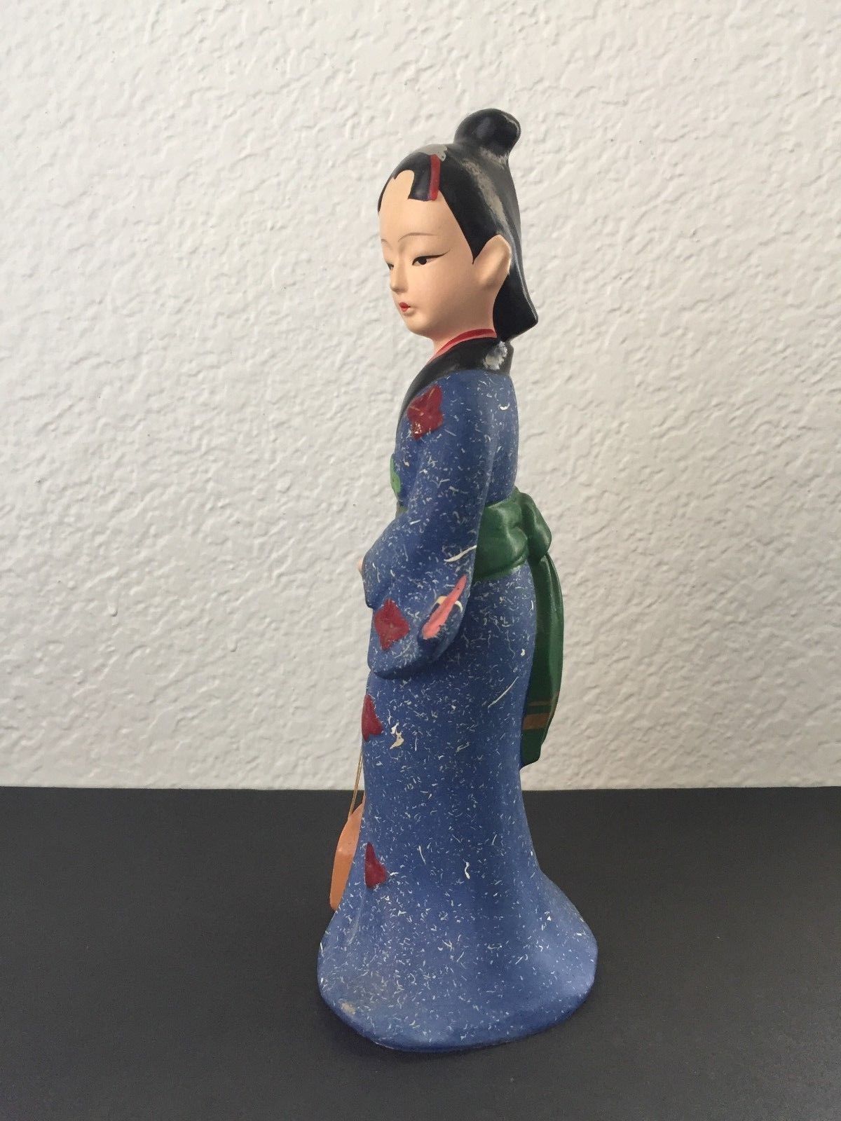 Vintage Japanese Hakata Doll Geisha Girl Shamisen Player Pottery Clay ...