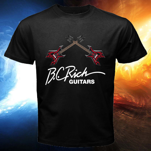 New BC Rich Guitars Logo Beast Music Mens Black T-Shirt Tee S - 2XL ...