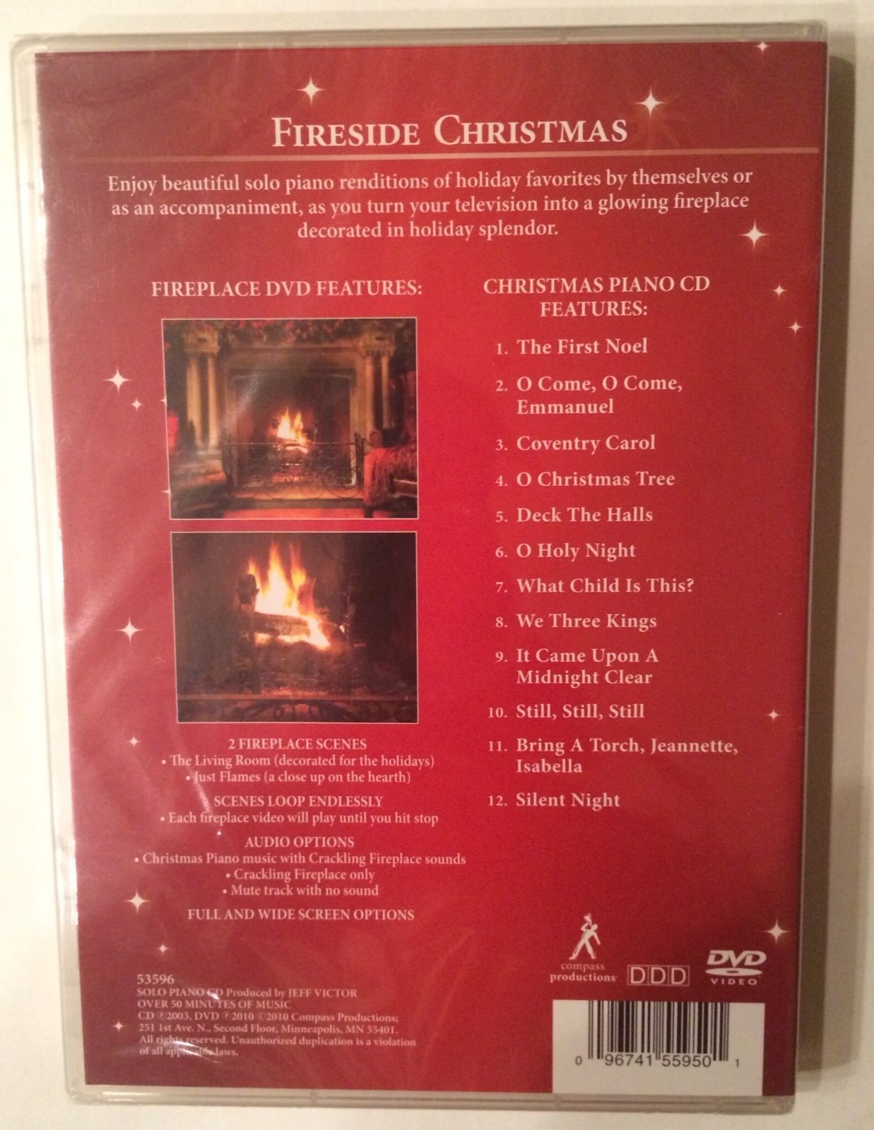 Fireside Christmas Glowing Fireplace Dvd And 50 Similar Items