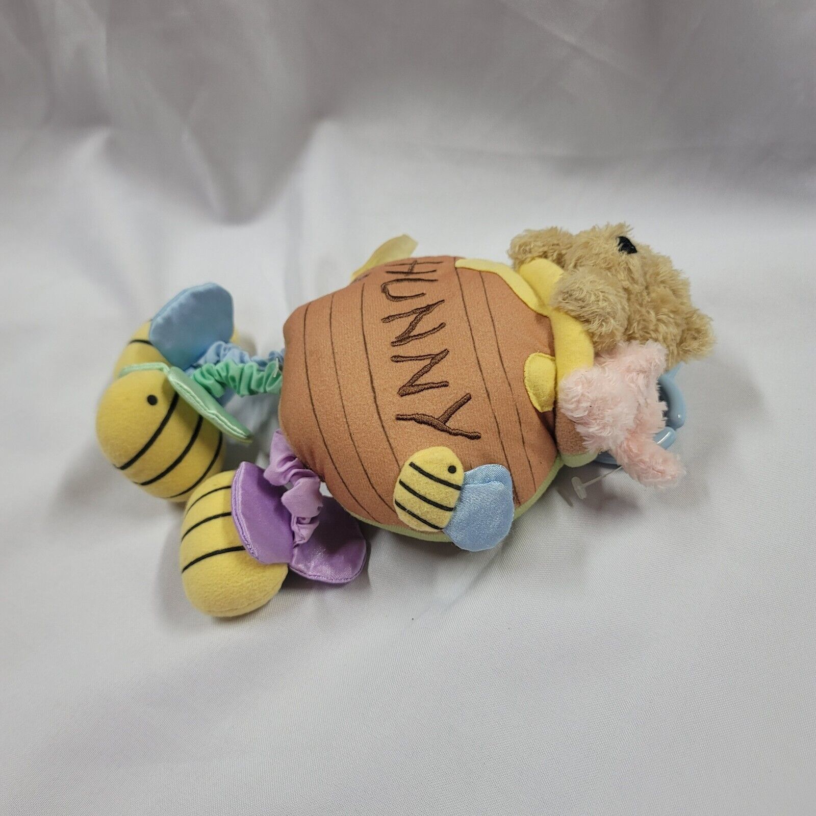 Classic Winnie the Pooh Baby Activity Toy Clip On Plush Rattle Crinkle ...