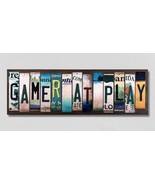 Gamer At Play License Plate Tag Strips Novelty Wood Signs - $54.95