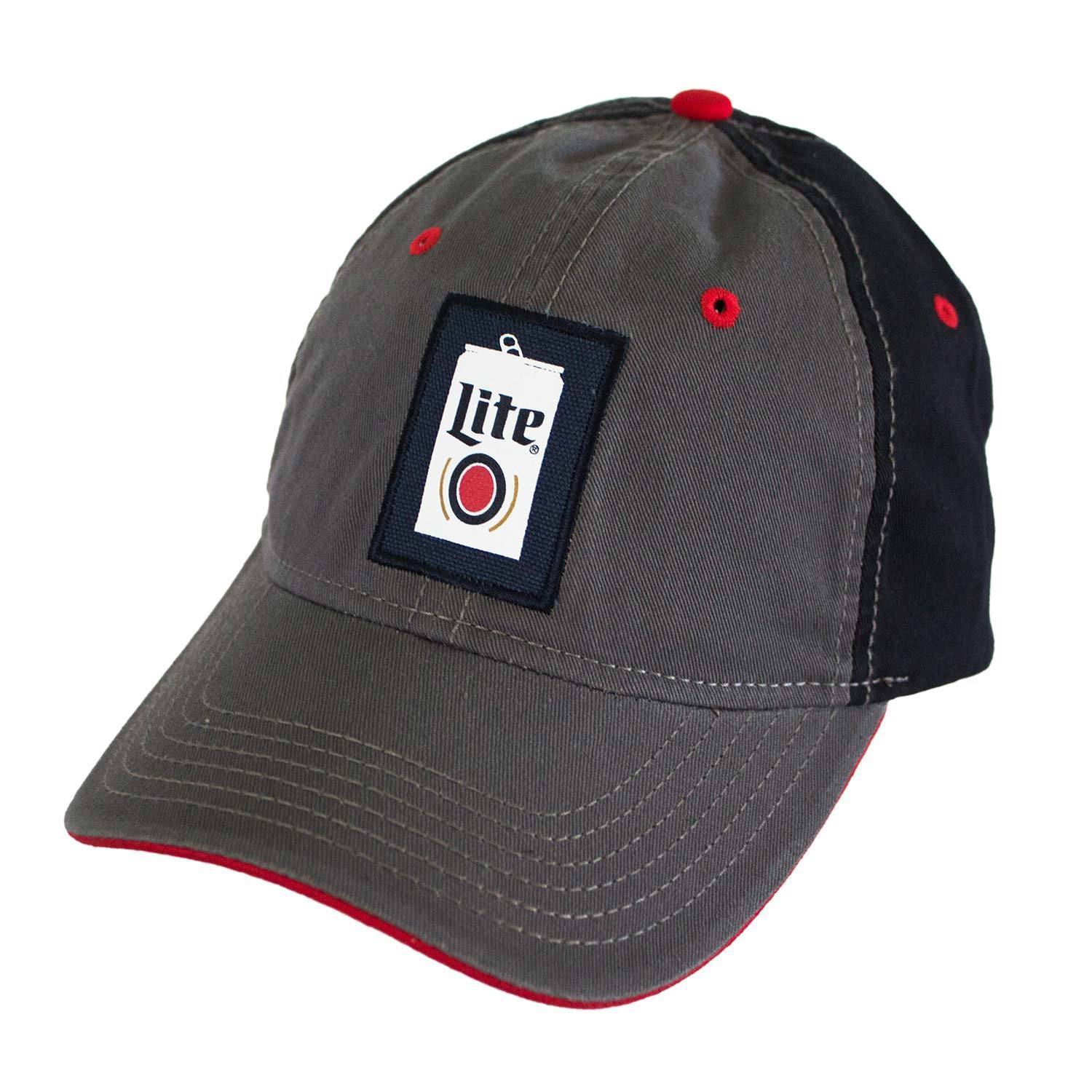 Miller Lite Beer Can Logo Hat Grey Hats