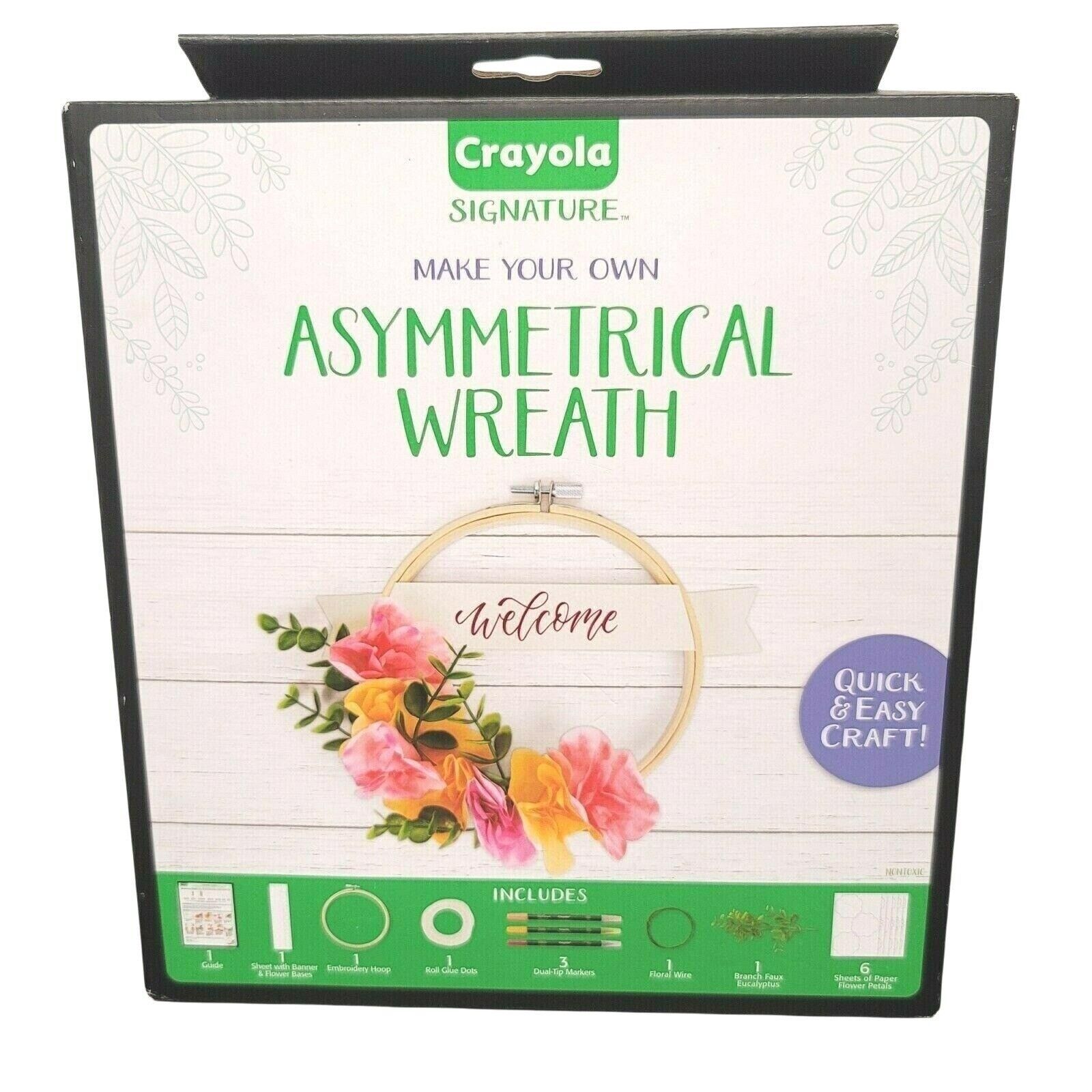 Primary image for Crayola Make Your Own Asymmetrical Wreath New Craft Kit Signature Room Decor
