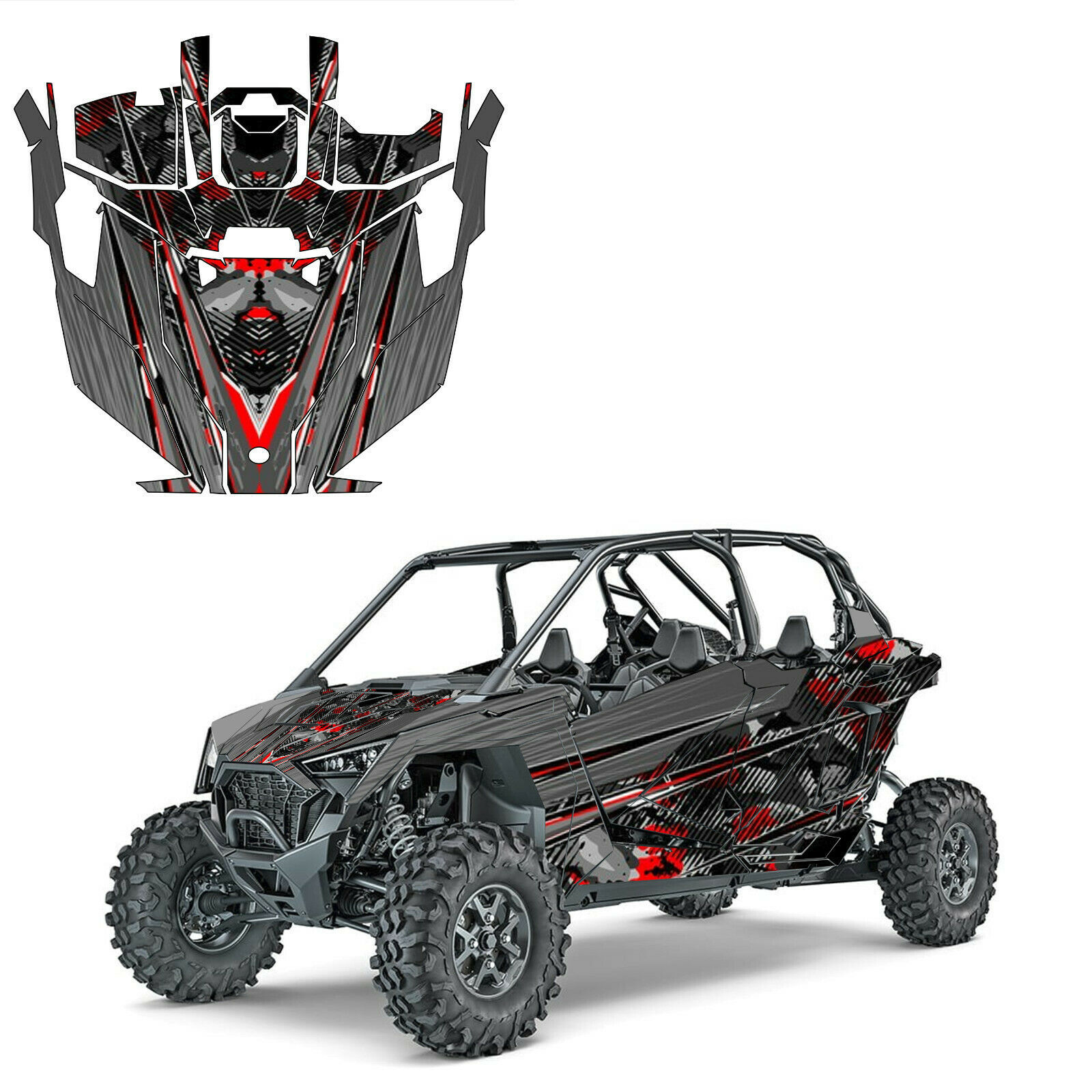 2020 Polaris RZR Pro XP 4 Ultimate Design EPS 03 Decal Graphic Kit