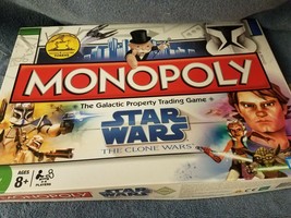 Star Wars The Clone Wars Monopoly Board Game..2008 Parker Brothers..Comp... - $22.71