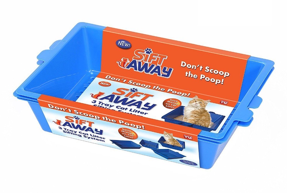 3PCS/LOT Sift Away Cat Self Sifting Litter Box Litter Boxes
