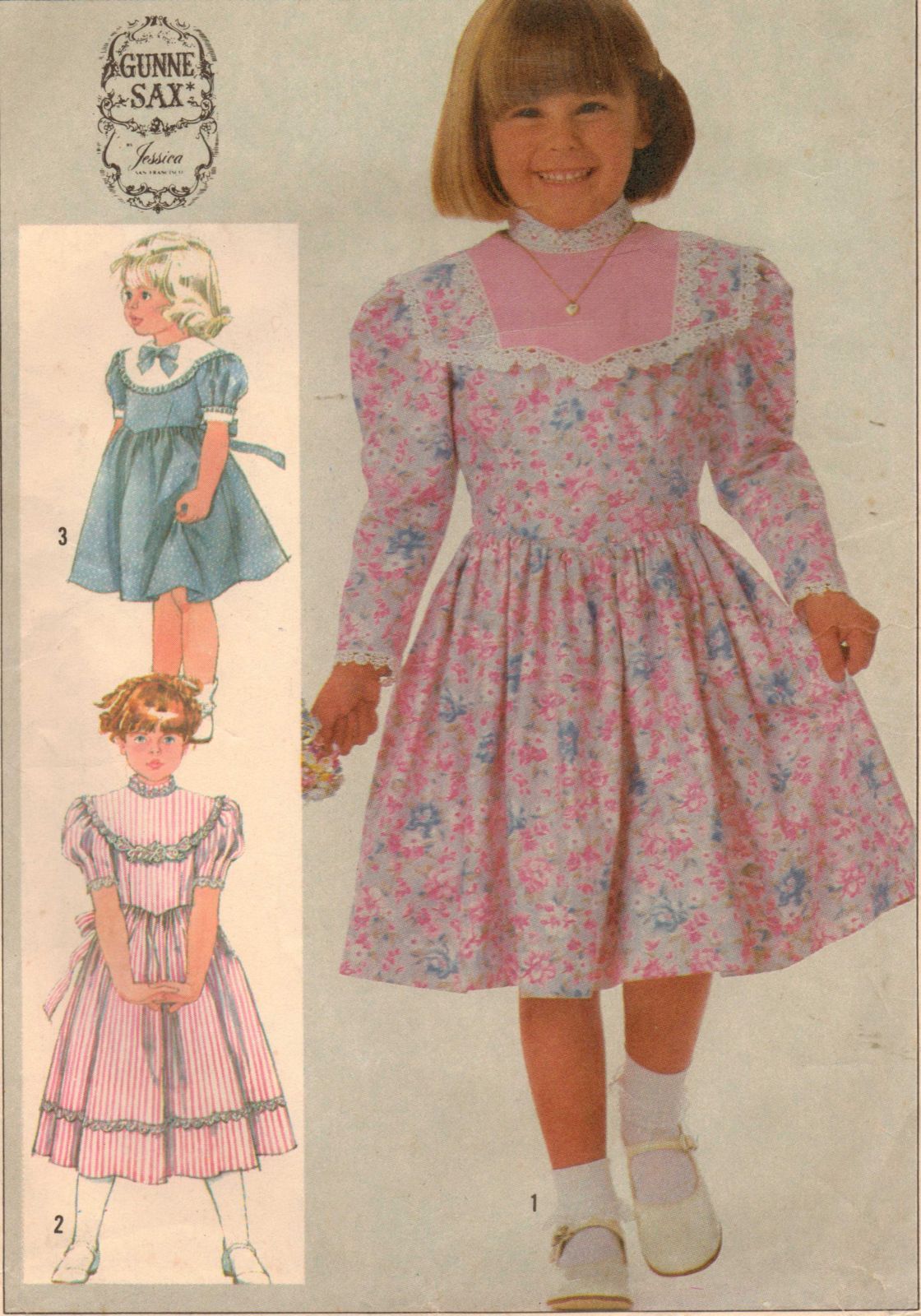 Vintage 1986 Girls Party Christmas Easter Dress Gunne Sax Sew Pattern ...