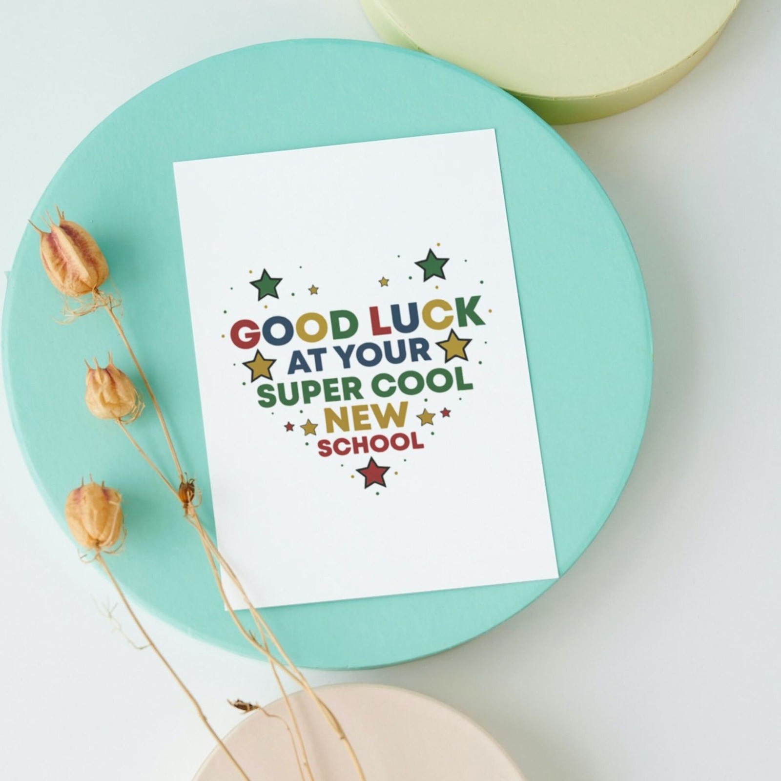 Printable good luck at your super cool new school card, Printable going ...