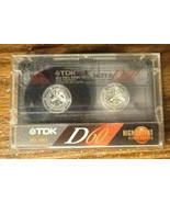 TDK D60 Blank Cassette Tape 60 Minute High Output IEC1 Type 1 Sealed New - $5.90