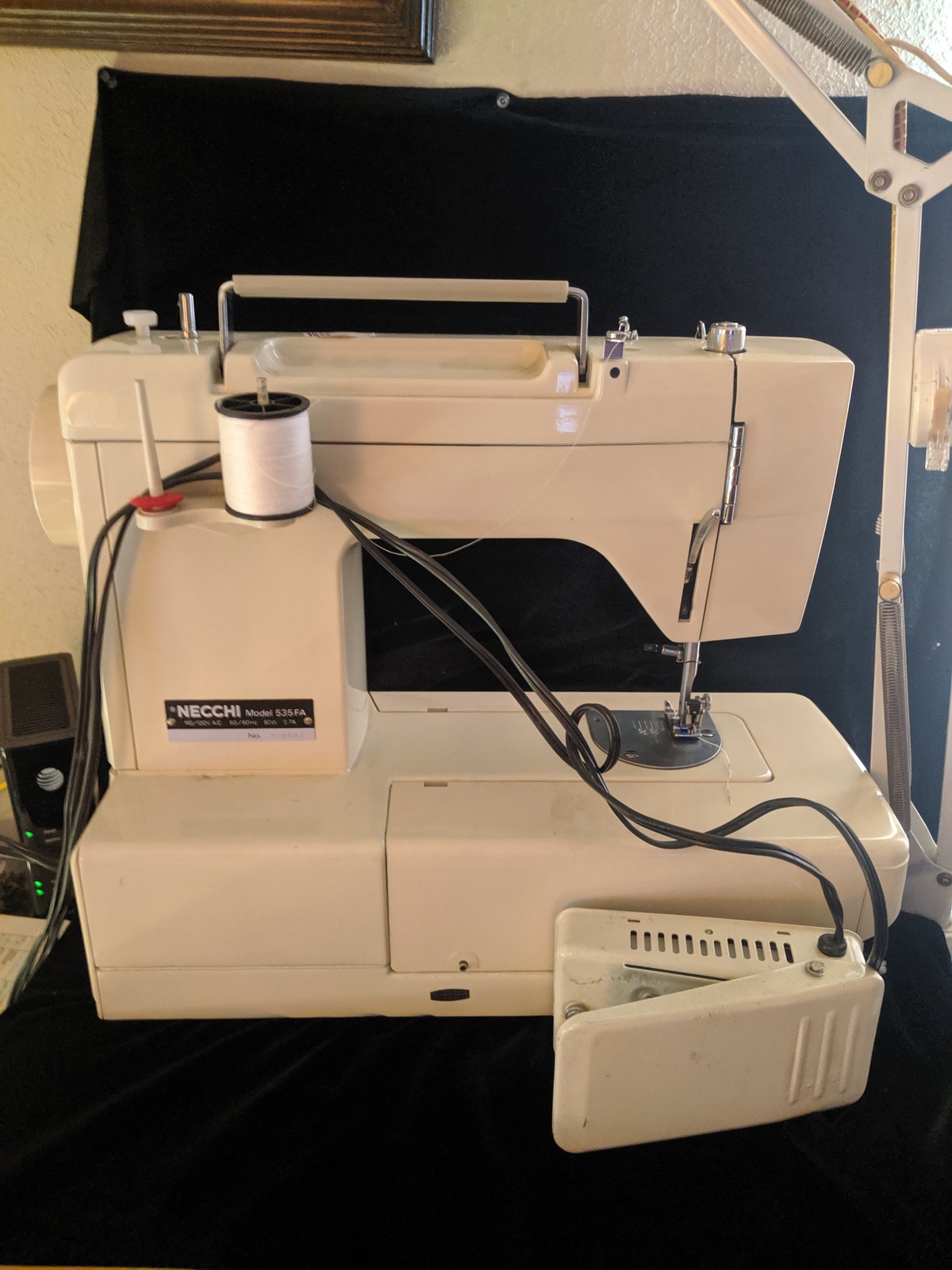 Vintatge Necchi 535FA Sewing Machine Heavy Duty Lot WS Sewing