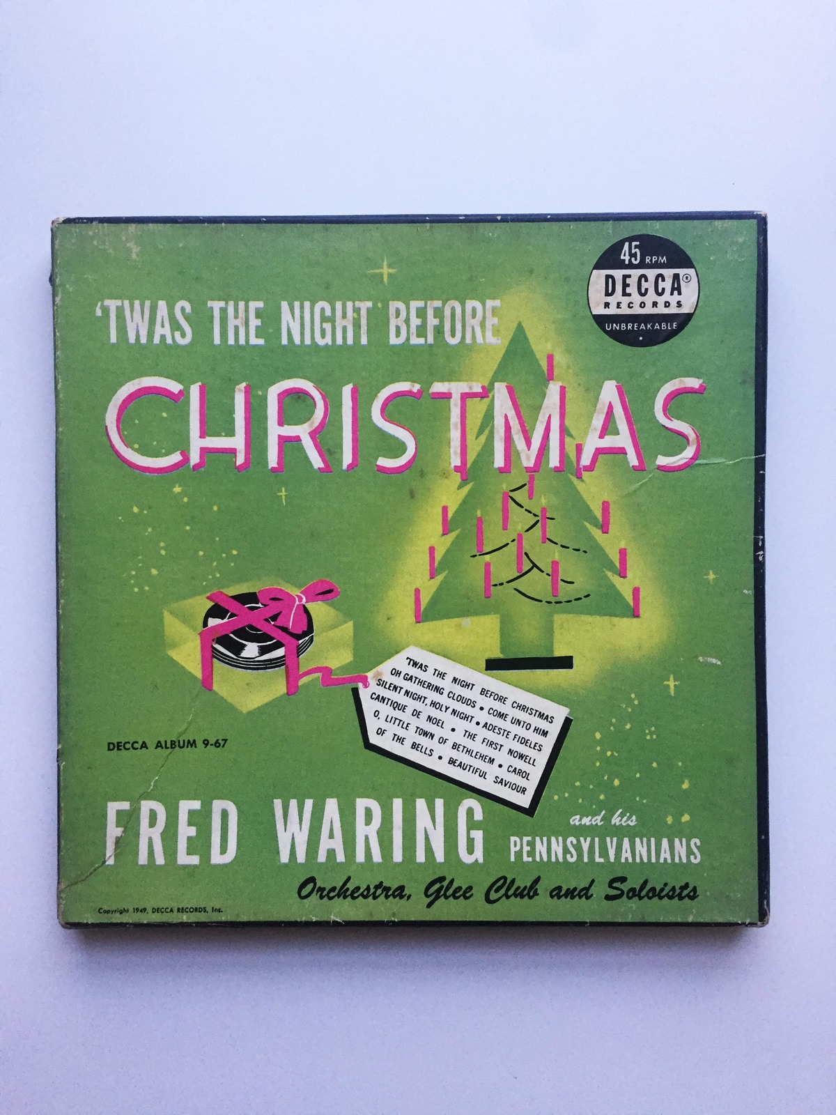 Vintage 1949 Decca 45rpm Twas The Night Before Christmas Record Set ...